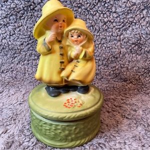 Yellow Slicker Raincoat Children Music-Box “Raindrops Keep Falling On My Head”